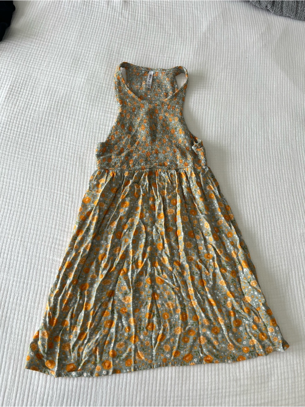 RVCA Smocked Floral Halter Dress XS